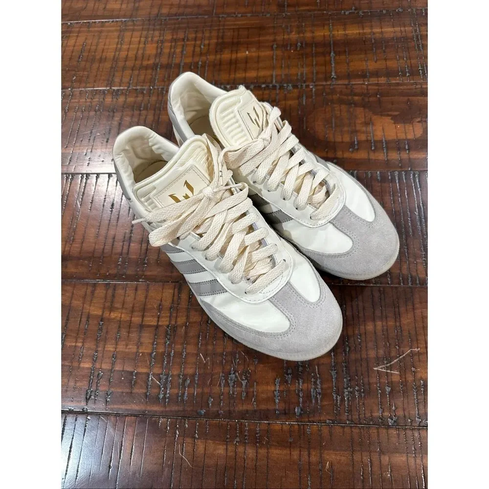 Adidas Samba Messi men’s 8.5 cream gray